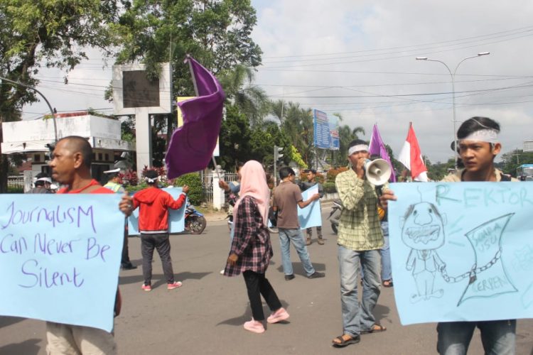 Aksi Solidaritas, FPMJ dan AJI Kota Jambi Kecam Intervensi Persma Suara USU