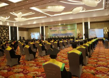 Rapat terbuka senat Universitas Batanghari ke 48 di Hotel BW Luxury, Sabtu (21/11). (Patriotik/Dahnil Mifta).